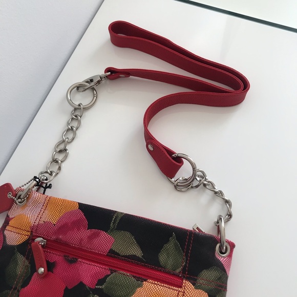 COPY - Soprano Spring Floral Print Motif Glazed Leather Convertible Crossbody B… - Picture 9 of 16